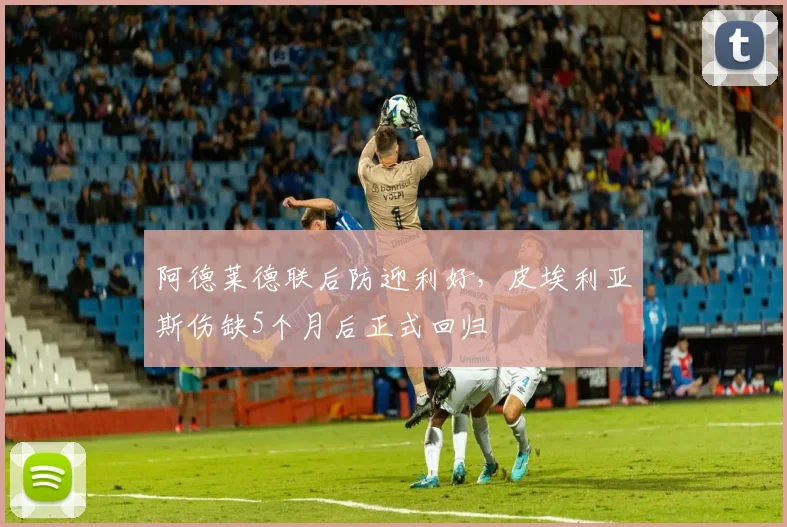 阿德莱德联后防迎利好,皮埃利亚斯伤缺5个月后正式回归